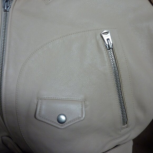 Mackage Clement Oversized R Fill Leather Biker Jacket - Picture 11 of 15